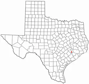Location of San Felipe, Texas