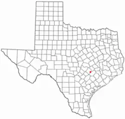 Location of Smithville, Texas