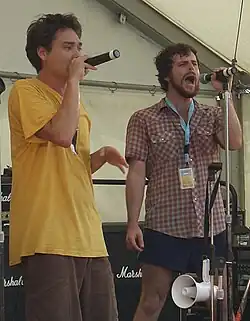 TZU (Joelistics, left, and Seed MC, right) performing at Big Day Out in Melbourne, 2006