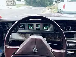 The New Yorker Turbo's digital instrument panel