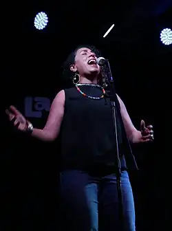 Asili performing at La Peña in Berkeley, California in March of 2017