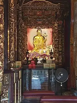 Statue of Puxian at Bangka Lungshan Temple in Taipei, Taiwan.