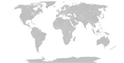 Map indicating locations of Palestine and Taiwan