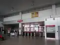 Interior of station building