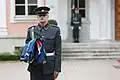 Guard Battalion soldier in blue Air Force uniform