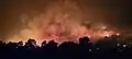 The fire on the evening of July 22 from Highway 395.