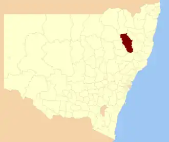 Location in New South Wales