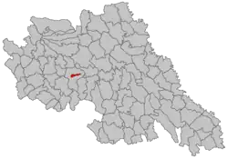 Location in Iași County