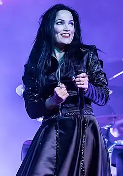 Turunen performing in 2024