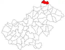 Location in Satu Mare County