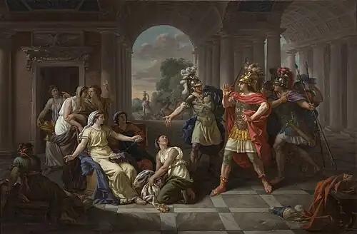 Tarquin's Sons Admiring Lucretia's Virtue by Jean-Jacques Lagrenée