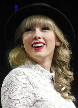 Image 1American singer-songwriter Taylor Swift has been referred to as "America's Sweetheart". (from Honorific nicknames in popular music)