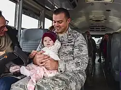 Lohmeier with his daughter