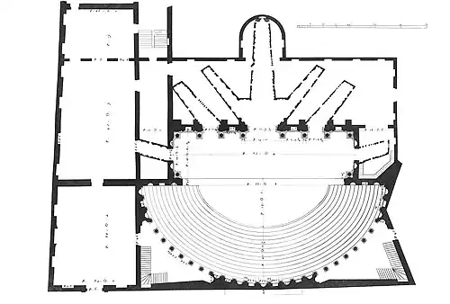 Floor plan (drawing by Ottavio Bertotti Scamozzi, 1776)