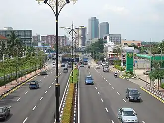 Tebrau Highway leading to Johor Bahru city centre