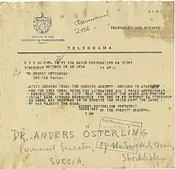 telegram from with text