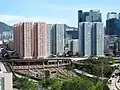 Aerial view of Kowloon Bay Depot from Choi Tak Estate