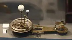 A tellurion made in 1766, used by John Winthrop to teach astronomy at Harvard