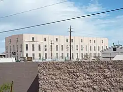 Back view of the Crosscut Canal Power Plant.