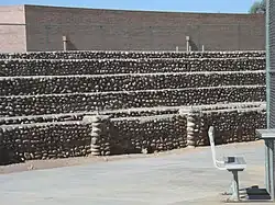 The Cobblestone Wall around the Tempe Beach Stadium baseball field.