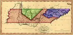 Map of Tennessee