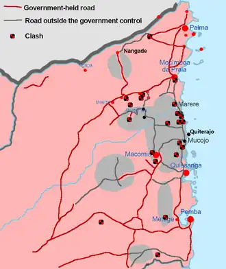 Map of the Insurgency in Cabo Delgado