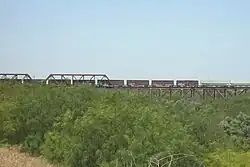 Tex-Mex Railway International Bridge view from Nuevo Laredo