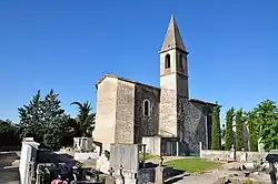 Thèze, church and cemetery