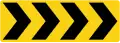 Chevron marker to right