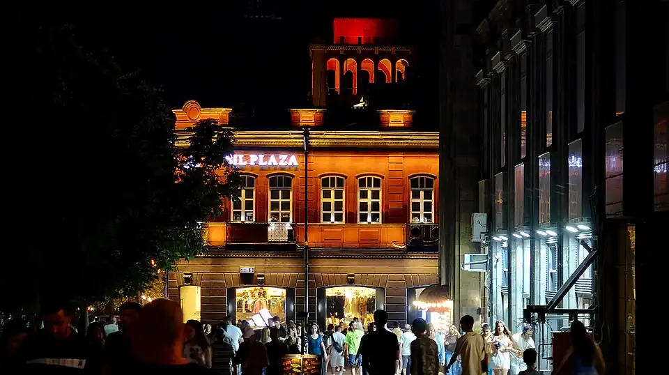 Abovyan street at night