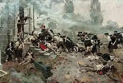 Painting of the Battle of Germantown