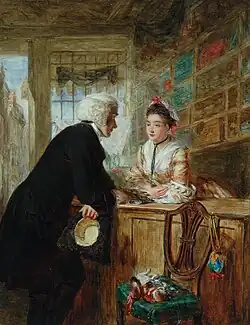 The Beautiful Grisette, 1853. A scene from Laurence Sterne's A Sentimental Journey Through France and Italy