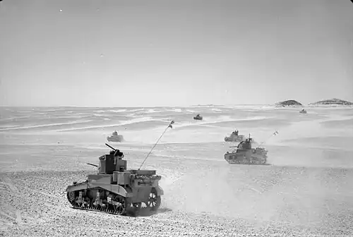 Stuart tanks of the 8th King's Royal Irish Hussars in North Africa, August 1941