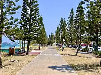 The Broadwater foreshore at Biggera Waters