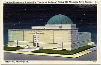 Buhl Planetarium postcard c. 1930s