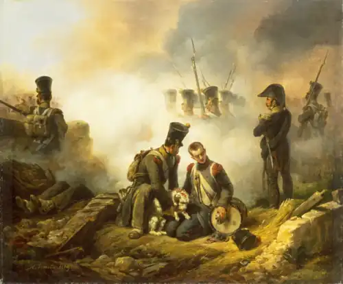 Horace Vernet – The Dog of the Regiment Wounded, (1819)