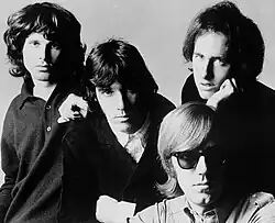 The Doors in 1966. From left to right: Jim Morrison, John Densmore, Ray Manzarek and Robby Krieger