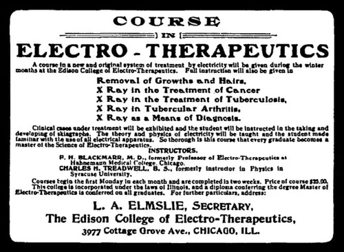 The Edison College of Electro-Therapeutics