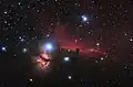 Flame Nebula and Horsehead Nebula