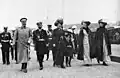 Photo of Eleonore Solms-Hohensolms-Lich and her husband Ernst Ludwig, Grand Duke of Hesse with brother-in-law Tsar Nicolas II and nieces Anastasia, Olga and Tatiana