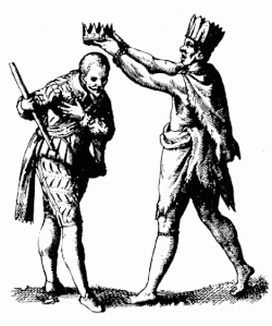 Natives of California greet Sir Francis Drake