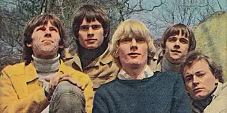 The Lee Kings with their "definitive" line-up in 1966. Left to right: Bengt Dahlén, Lasse Sandgren, Bjärne Möller, Mike Watson and Lenne Broberg.