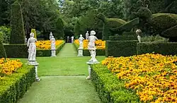 Topiary and summer planting in the Long Garden