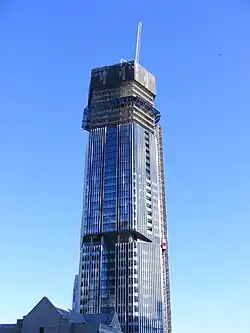 Amory Tower under construction in January 2019