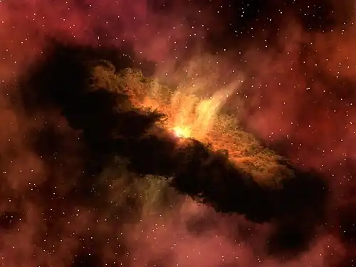 Image 34Artist's conception of a protoplanetary disk (from Formation and evolution of the Solar System)