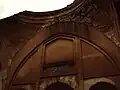 The Persian inscription states that the mosque was constructed by Nawab Nazim Murshid Quli Khan