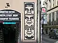 OBEY giant stencil in Málaga, Spain.