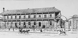 Drawing of Sydney Royal Mint building in 1888