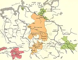 Saxon Duchies c. 1235