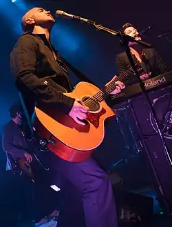 Sheehan performing with the Script in Barcelona in 2009